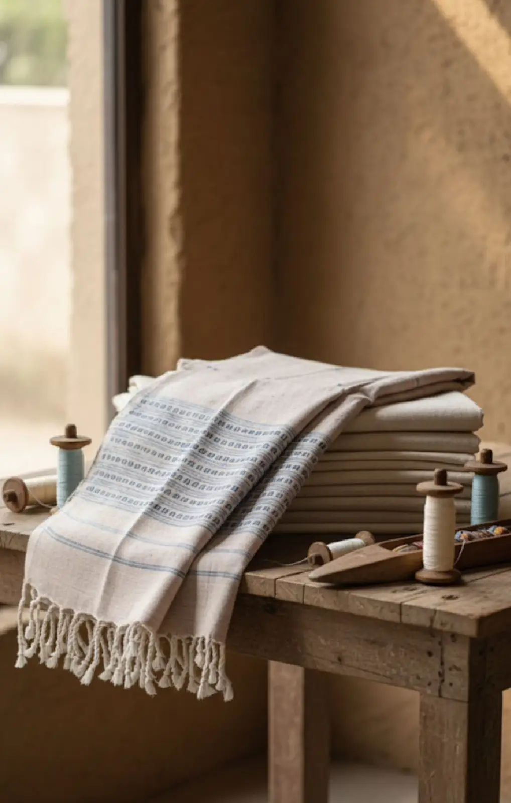 The Peaceful Stripes Eri Silk Cotton Stole